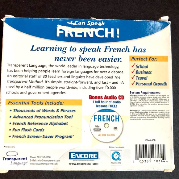 I CAN SPEAK FRENCH! CD-ROM and All Speech CD Lessons! - Picture 3 of 13